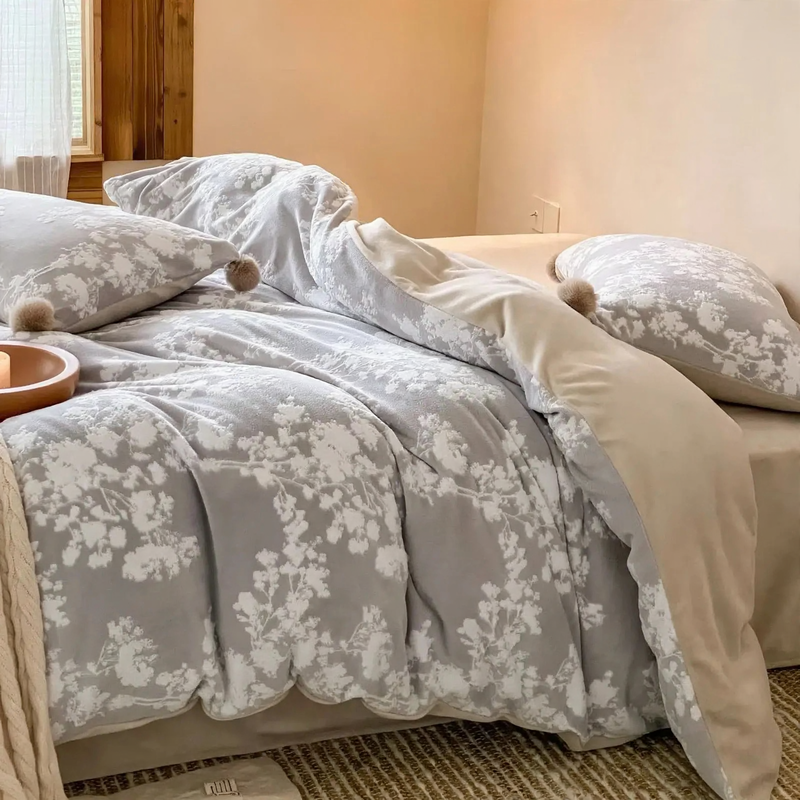 Milk fiber fleece bedding set, extra heavy, warm