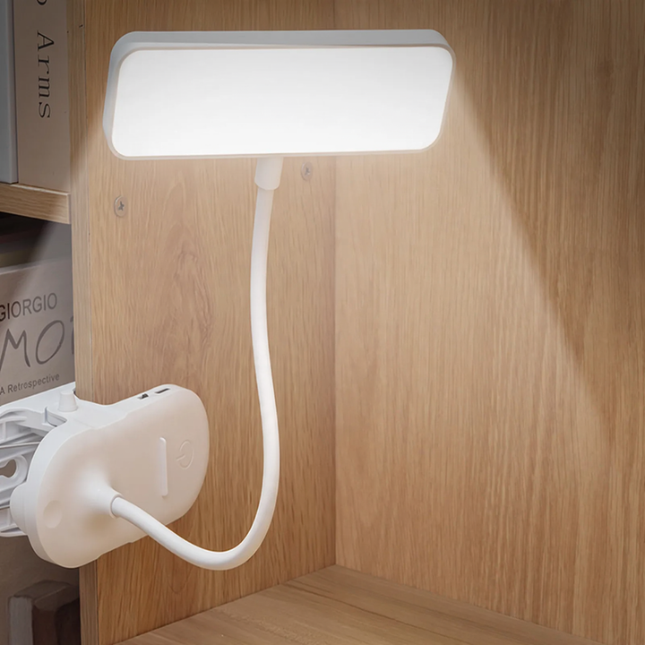 LED clamp lamp for desk and bed, eye-friendly
