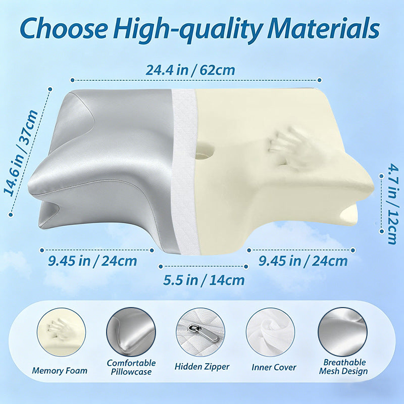 Butterfly shape cushion memory foam ice silk