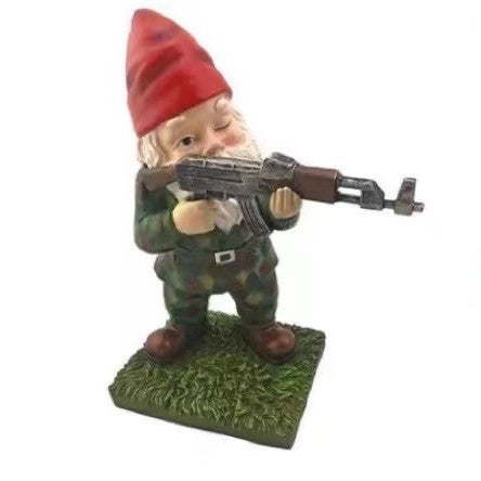 Decorative gnome figure with equipment, various designs
