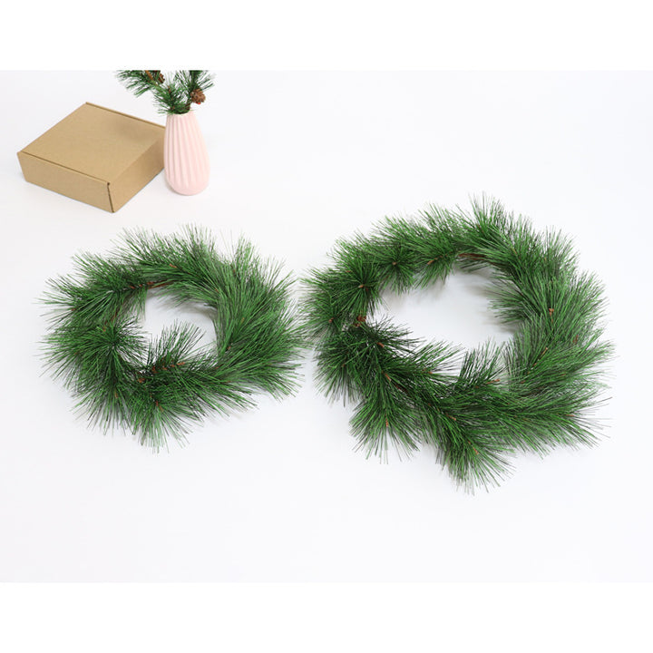 Christmas wreath made of PVC pine needles