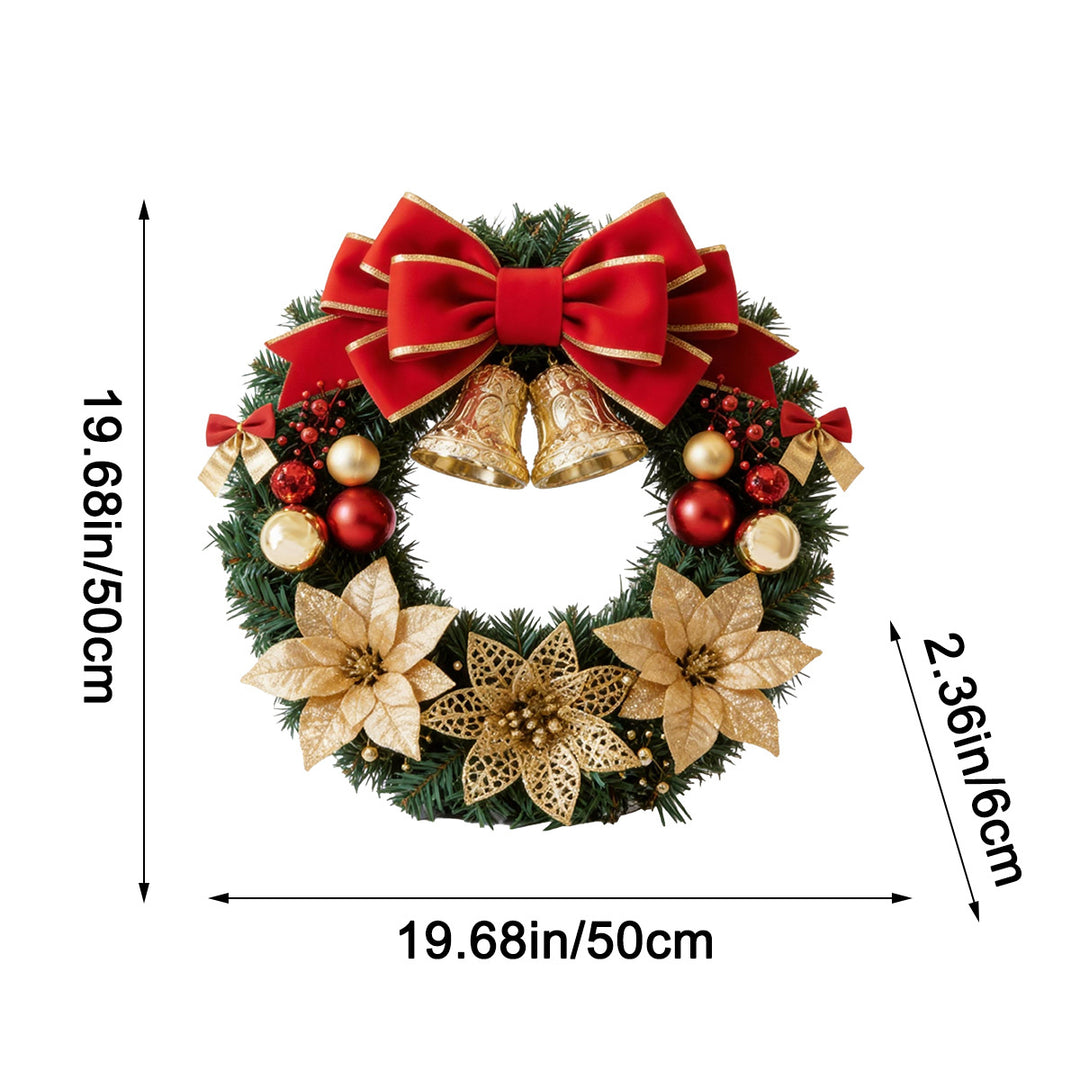 Christmas wreath with Merry Christmas lettering