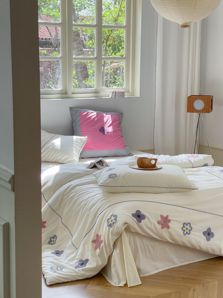 Modern cotton bedding set, brushed, designer style
