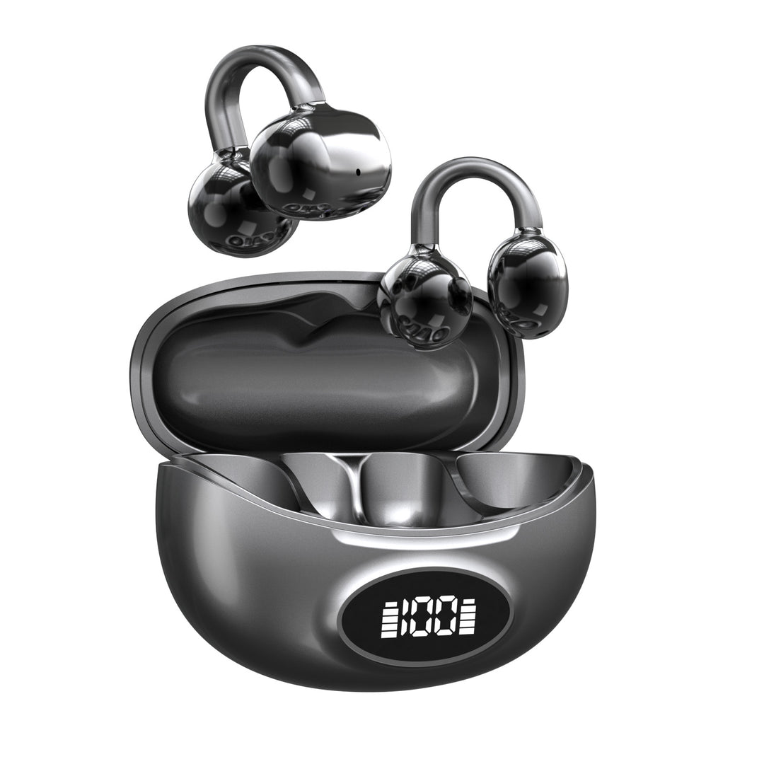 TWS Earbuds with Ear Hook and Digital Display