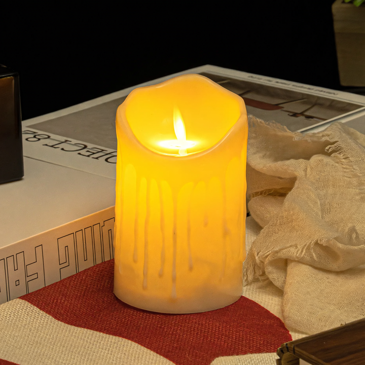 LED Real Wax Look Candle with Flicker Effect
