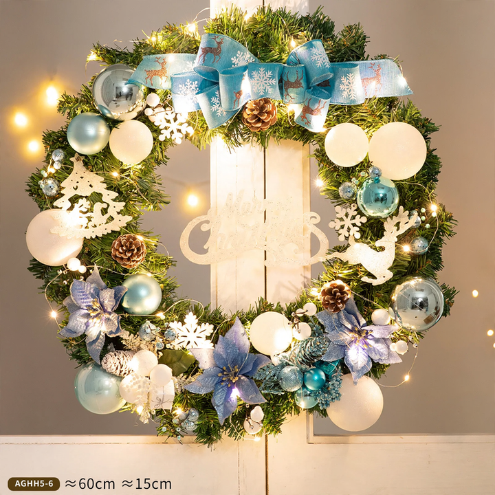 Christmas wreath made of PVC, handcrafted