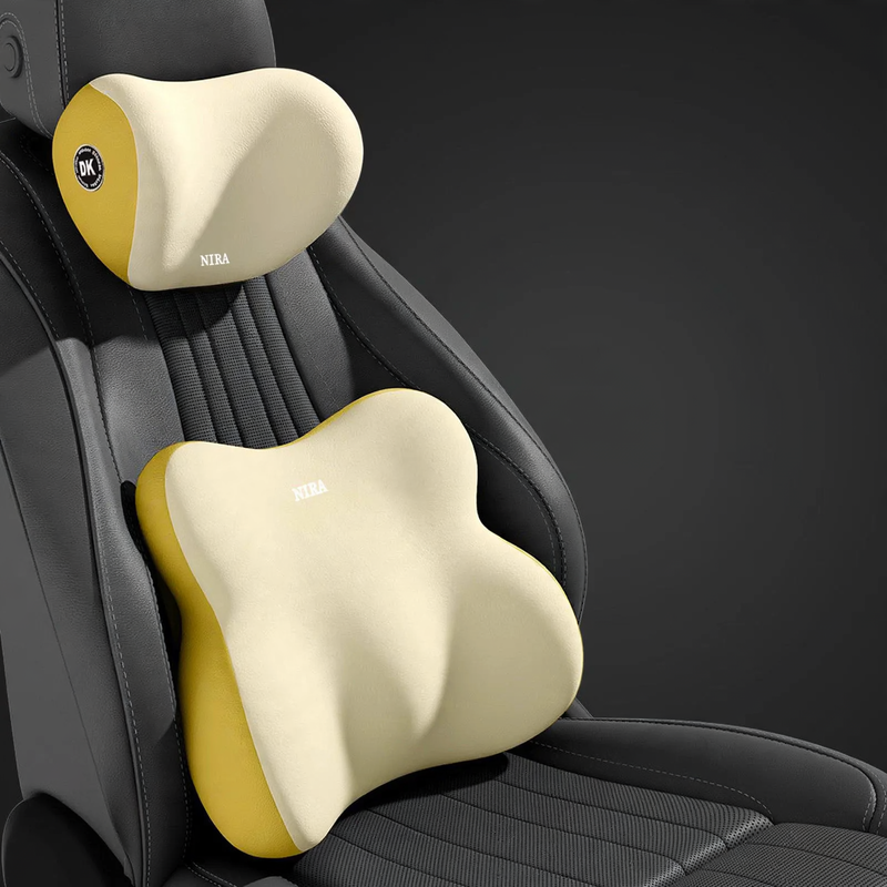 Car pillow and lumbar support, removable