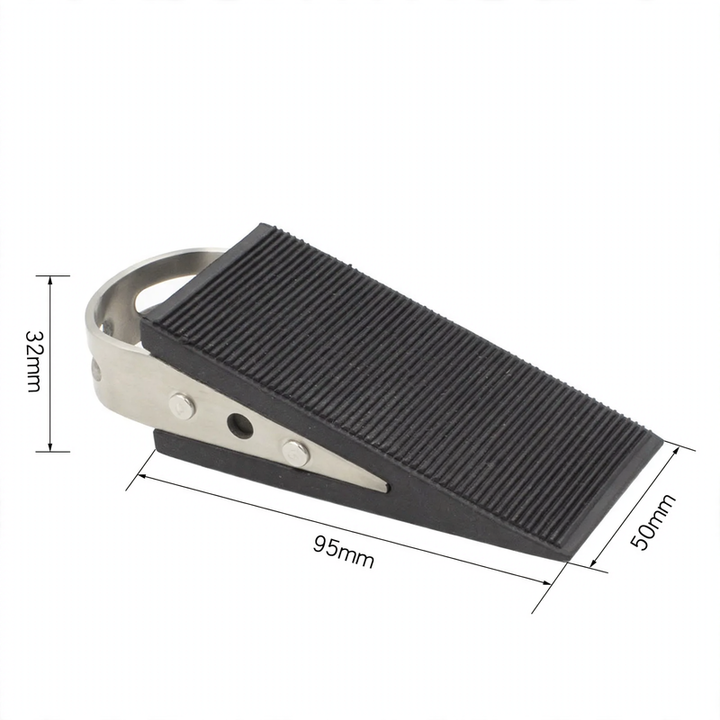 Doorstop with spring made of stainless steel