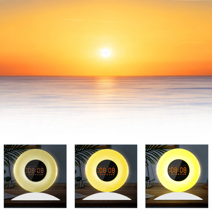 Intelligent LED wake-up light with sunrise and sunset simulation
