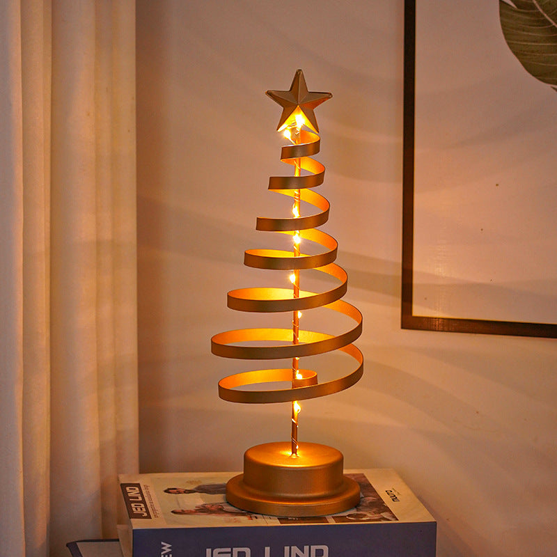 Decorative LED table lamp made of iron in Christmas design