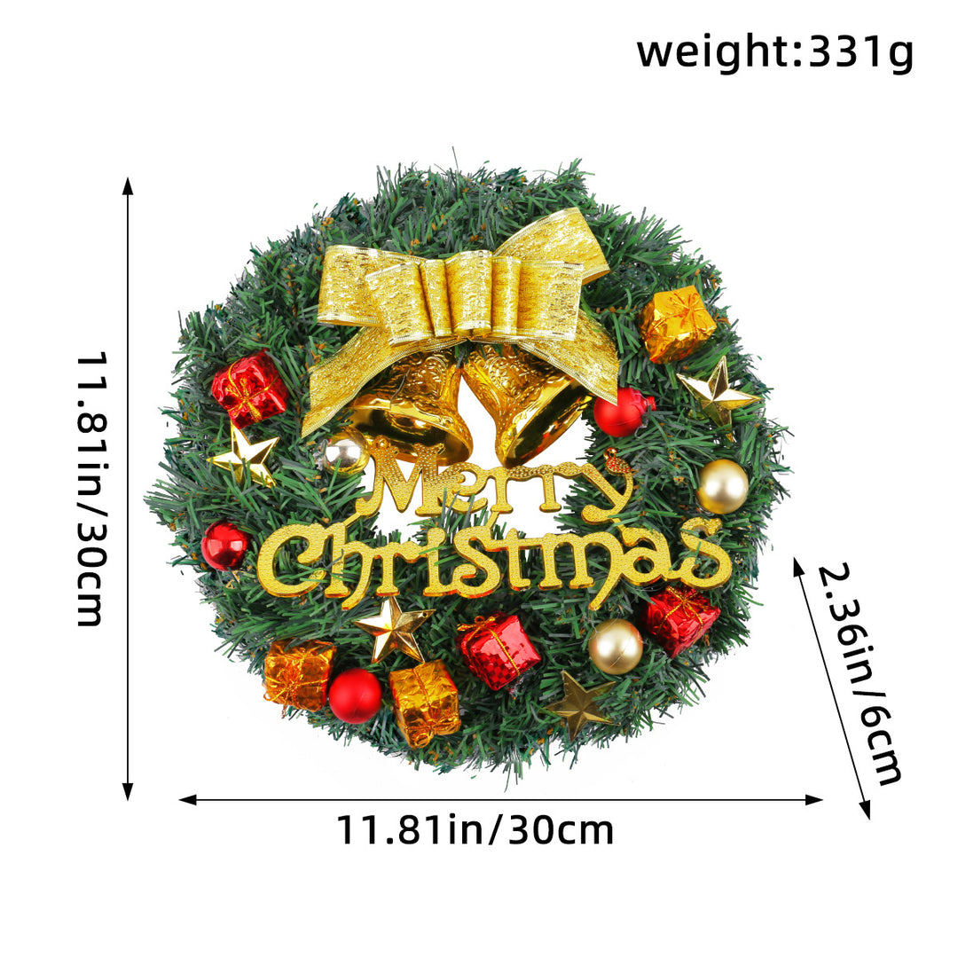 Decorative Christmas wreath made of wood