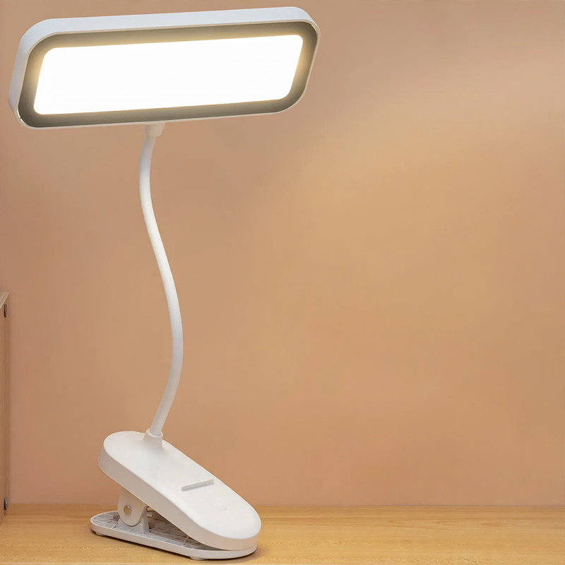 Portable LED clamp lamp for study and reading