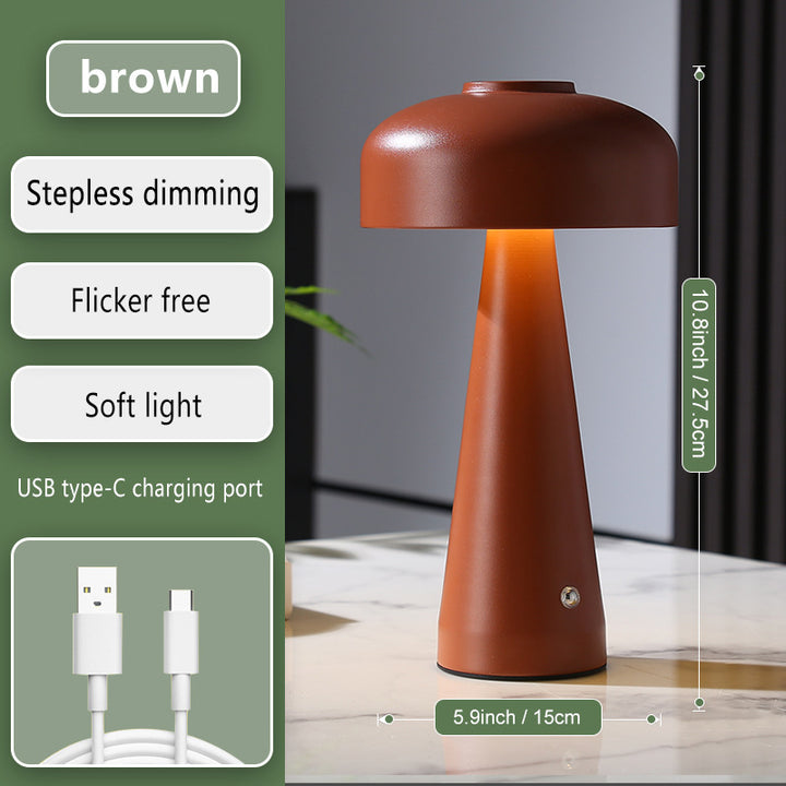 Nightstand lamp with touch switch, rechargeable