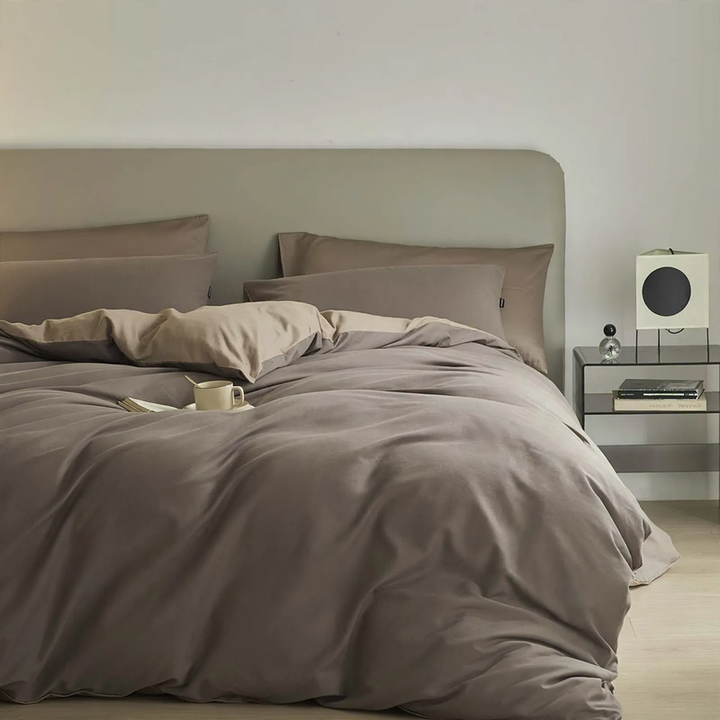 Long-staple cotton bedding, 4-piece, lightly brushed