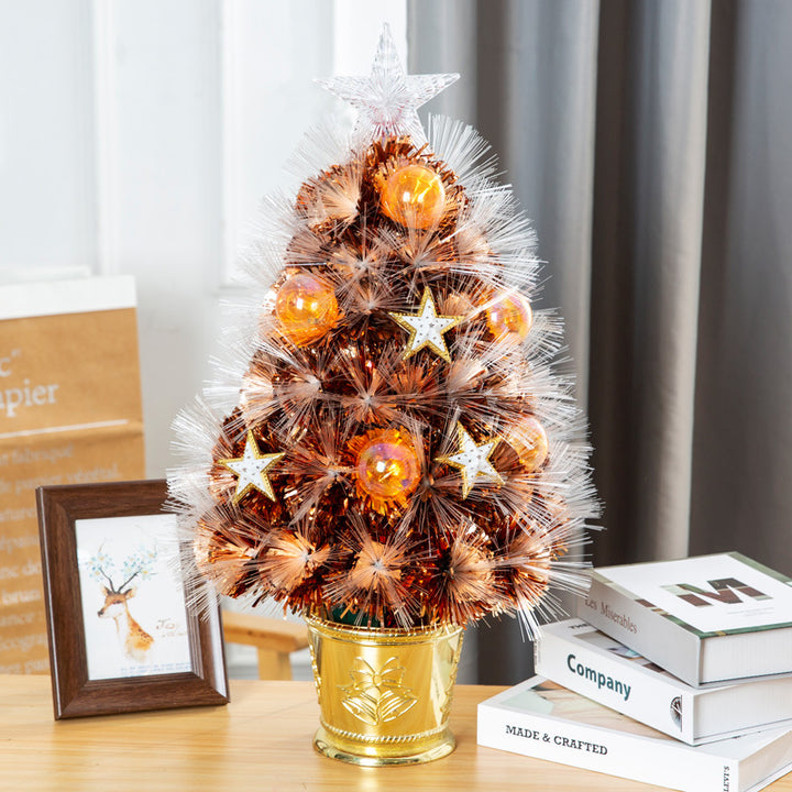 LED light fiber Christmas tree for the table
