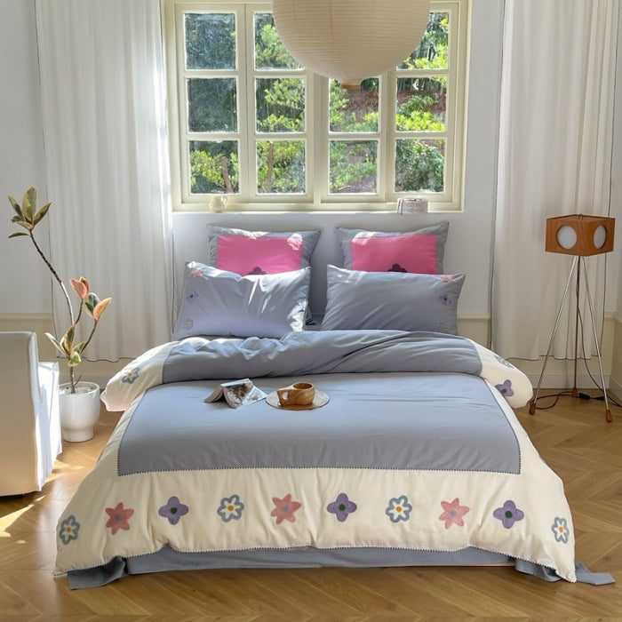 Modern cotton bedding set, brushed, designer style