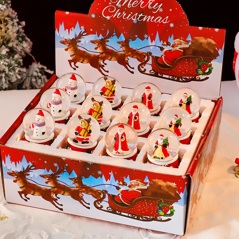 Christmas snow globe with LED light