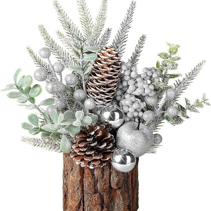 Mini Christmas tree in wooden barrel design