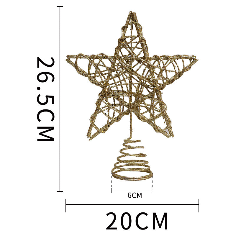 Christmas tree star made of rattan, 20 cm
