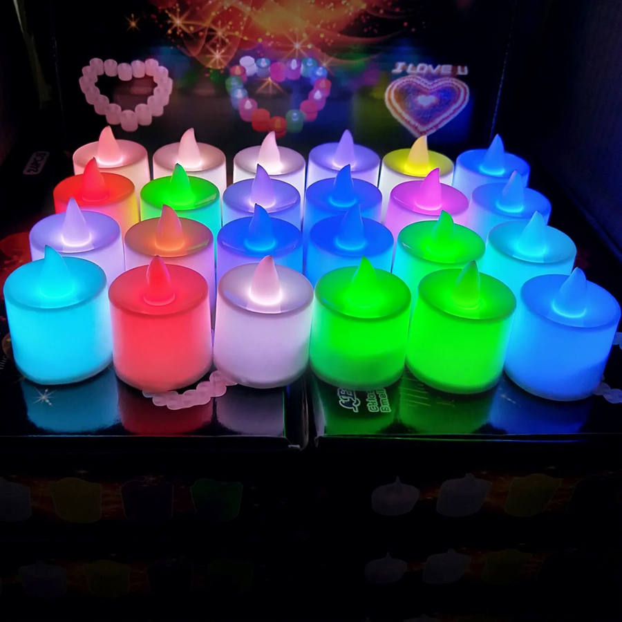 LED decorative candle made of PP, various light effects