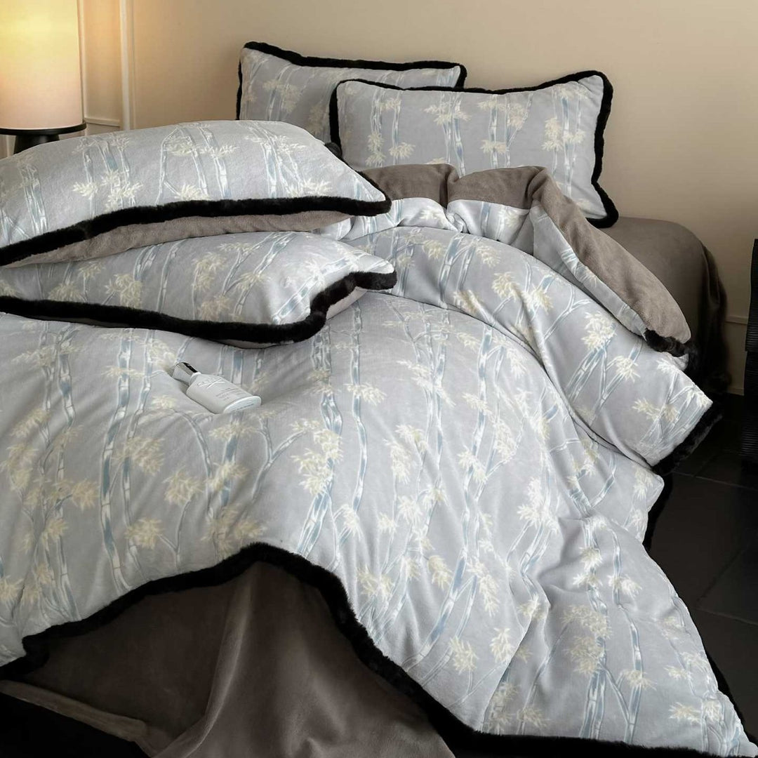 Luxurious, warm plush bedding set, 4-piece