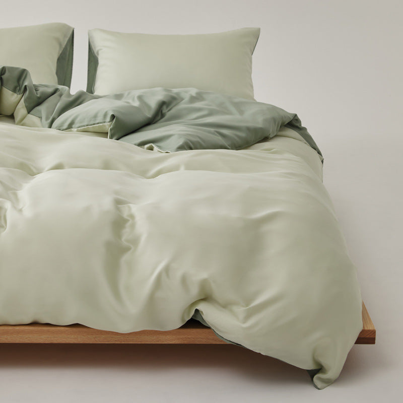 Bedding set, 4-piece, Lyocell, Solid color