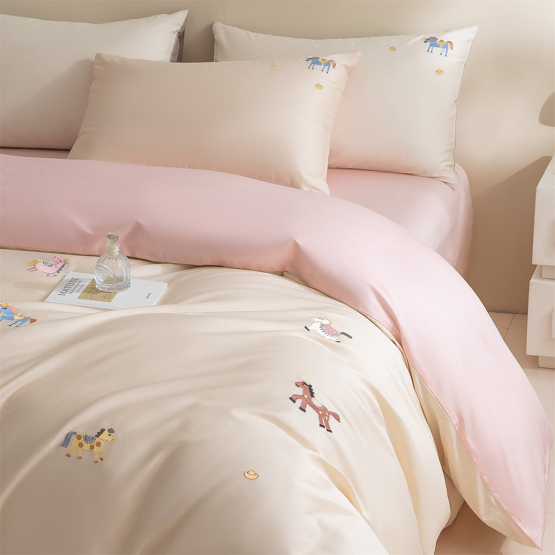 Cotton bedding set with embroidery, Class A