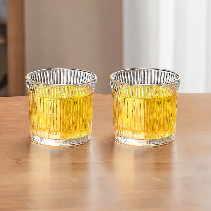 Glass set, hammered texture, 101–200 ml