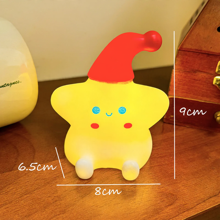 Star night light made of vinyl, eye-friendly mood lamp