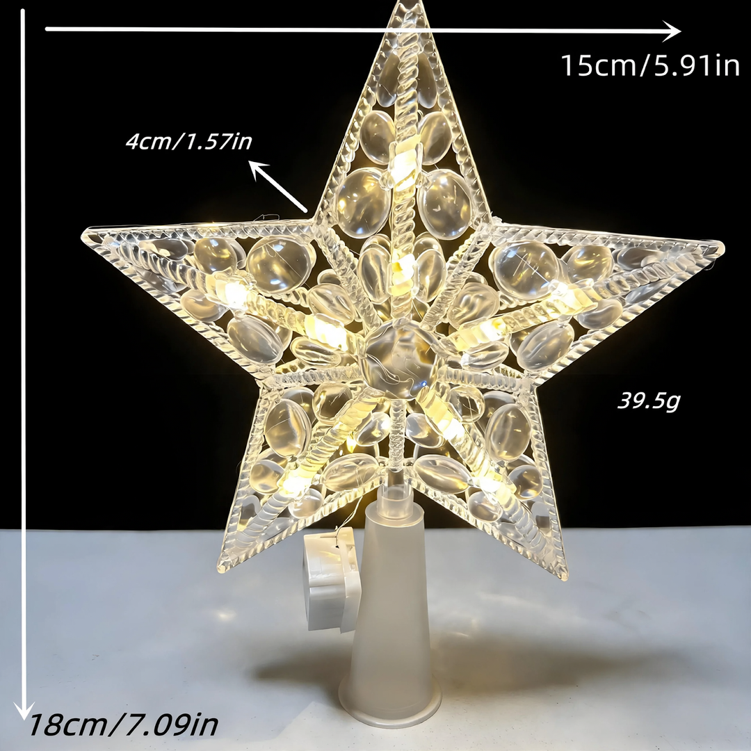 LED Christmas Tree Topper with Star Design