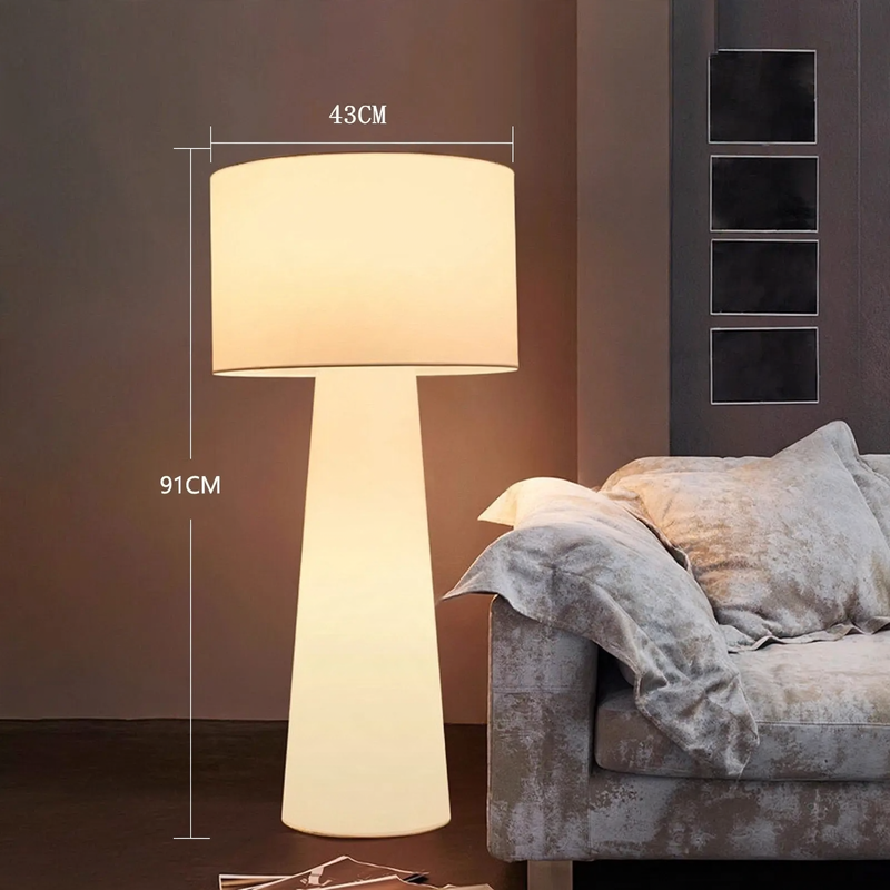 Full spectrum designer floor lamp in Wabi-Sabi style