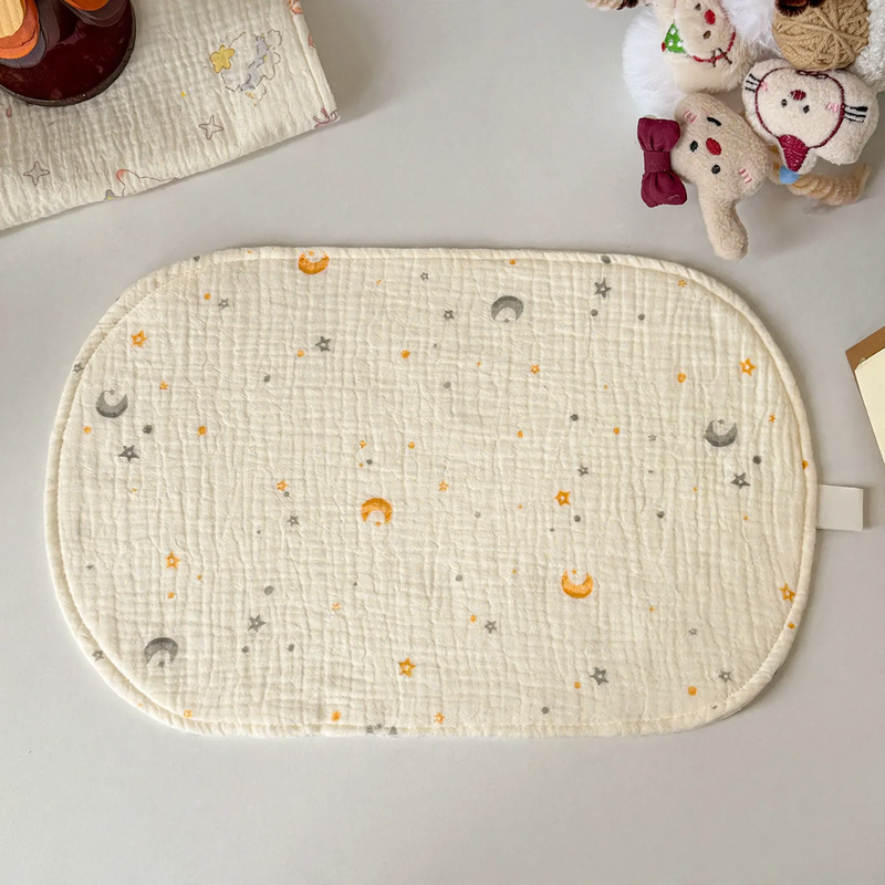 Cotton muslin pillow for babies, 8-layer, rectangular
