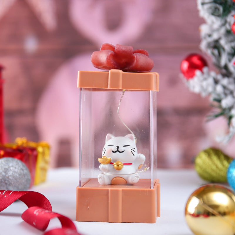 Decorative Christmas snow globe with light