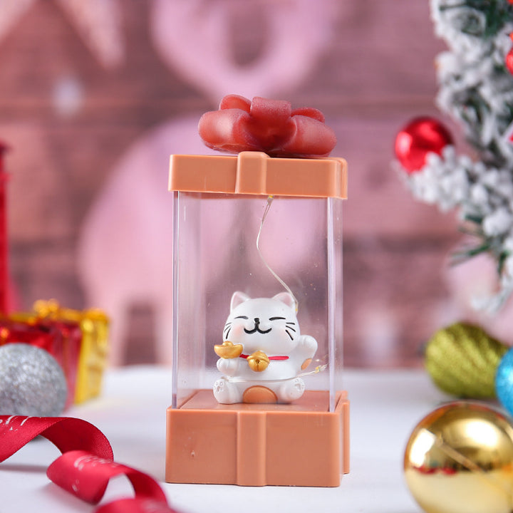 Decorative Christmas snow globe with light