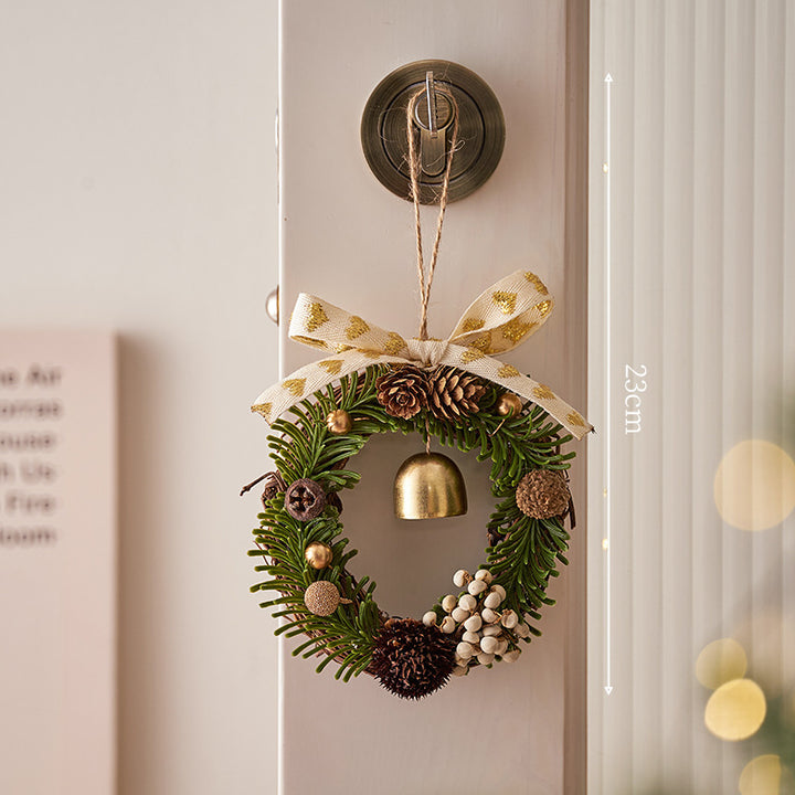 Christmas Bell Pendant with Wreath