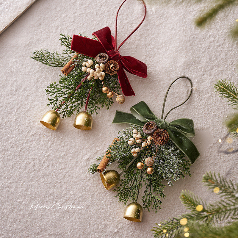 Christmas Bell Pendant with Wreath