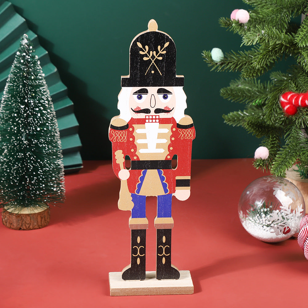 Decorative nutcracker figure made of beech wood
