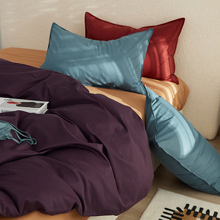 Brushed cotton bed linen, two-tone