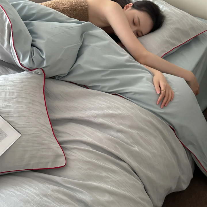 Long-staple cotton bedding set, 4-piece