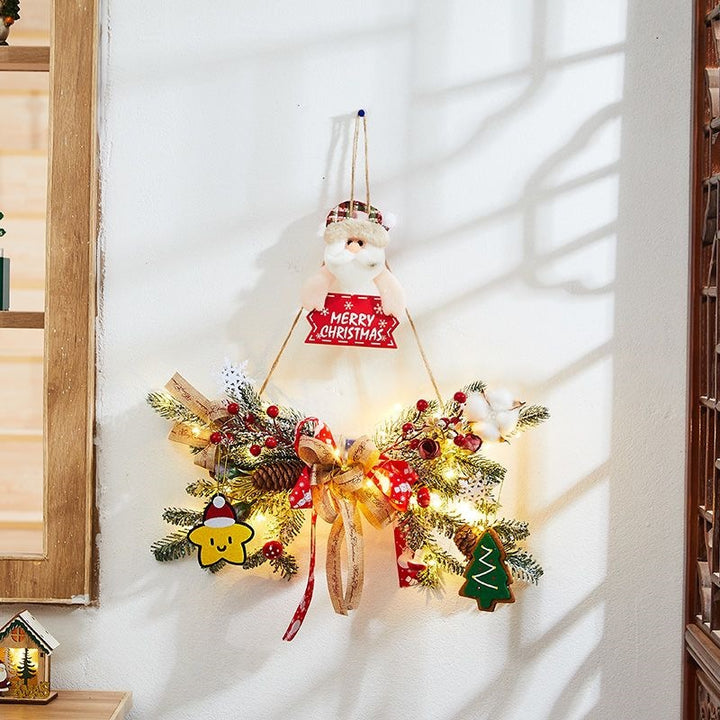 Christmas wreath with natural elements, European style