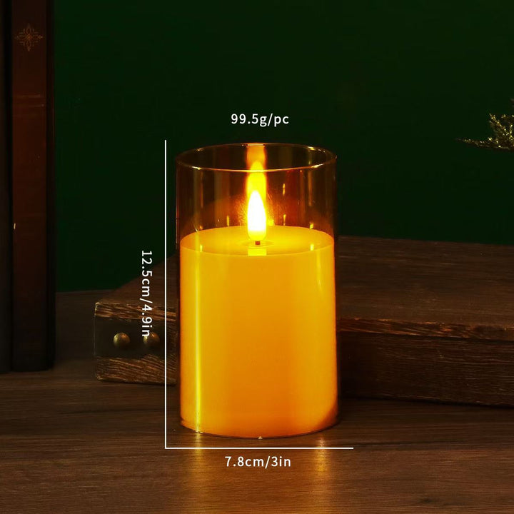 LED stub candles with flicker effect