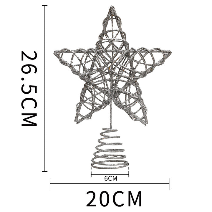 Christmas tree star made of rattan, 20 cm