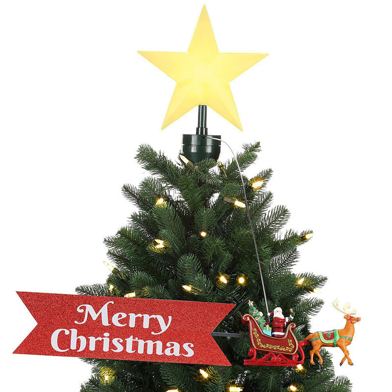 Illuminated and rotating Christmas tree star