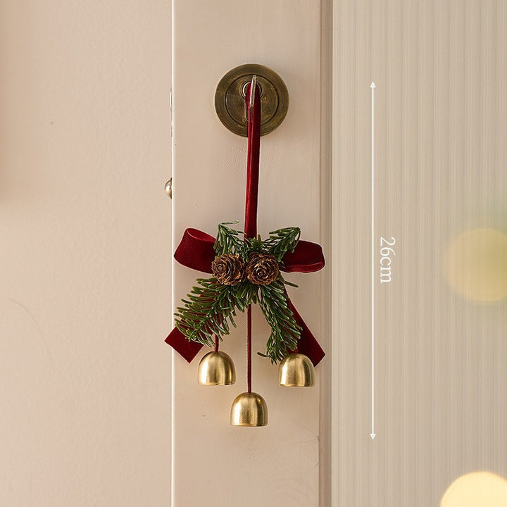 Christmas Bell Pendant with Wreath