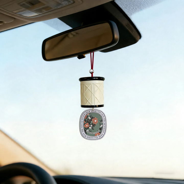 Retro-Car Air Freshener for Rearview Mirror, Cylinder Design