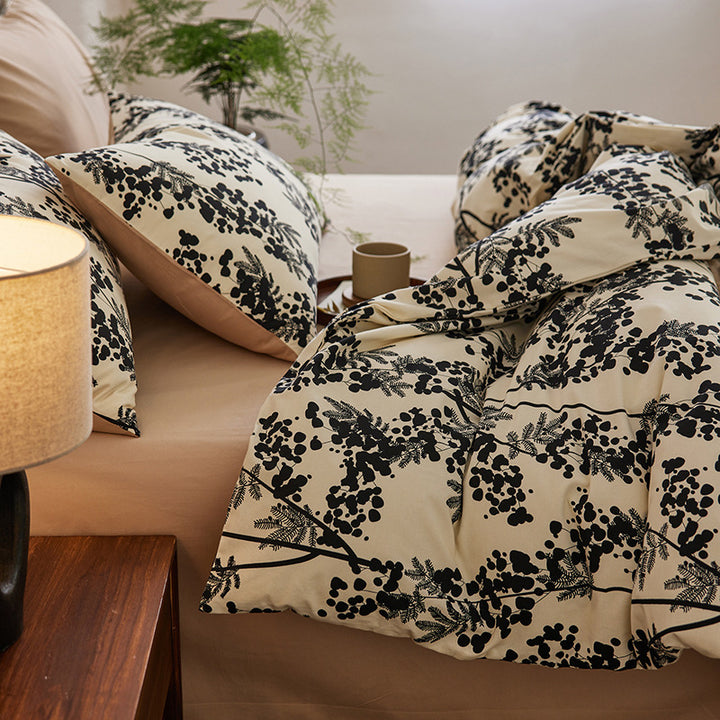 Vintage Cotton Bed Linen Set, Brushed, American Style