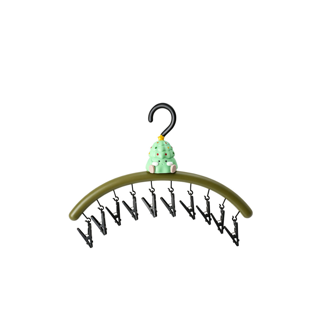 Christmas tree drying rack with clips