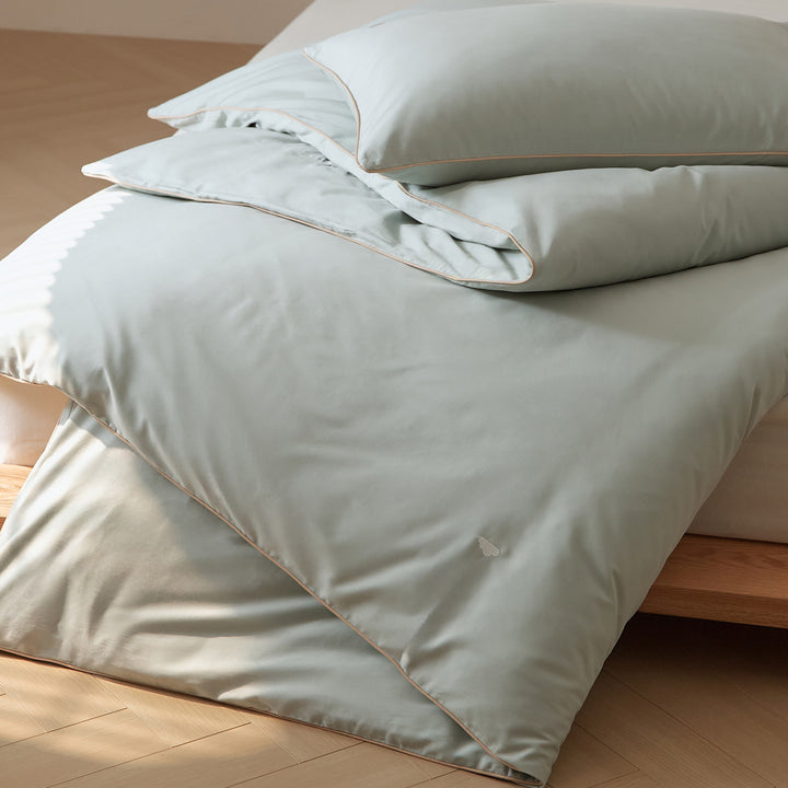 Duvet cover made of brushed long-staple cotton