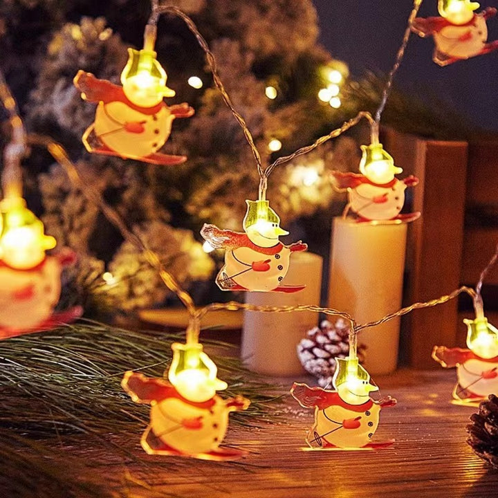 LED Christmas string lights with various motifs