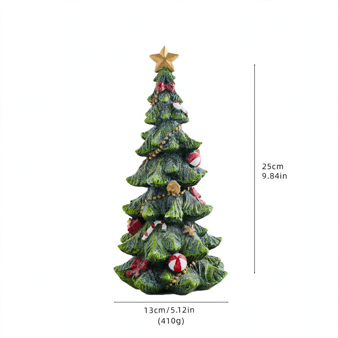 Decorative Christmas tree music box made of resin